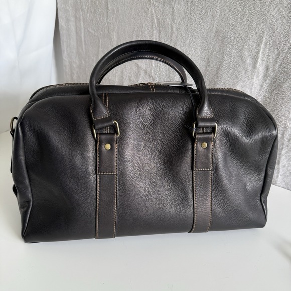 NEW!! LINKS & KINGS CROWN CLUB DUFFLE BAG BLACK LUXURY HANDCRAFTED LEATHER - Picture 5 of 16